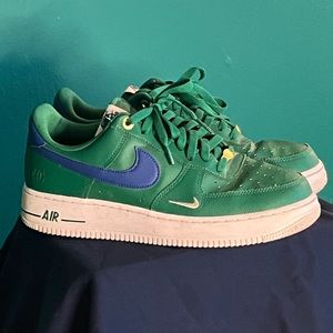 Green Nike Air Force 1s